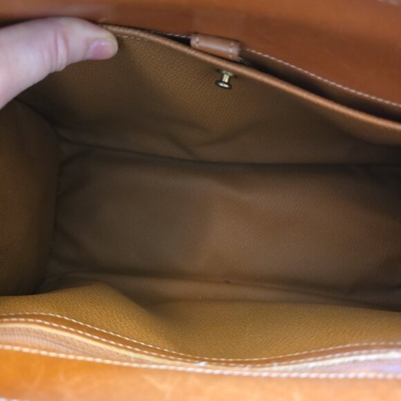 AWL Satchel Green Tan Leather Zip Top - Picture 6 of 16